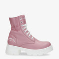 Clementine botas de piel con forro interior de piel. rosa