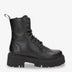 Carlyn botas de piel con forro interior de pelo. negro