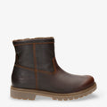 Fedrik botas de piel con forro interior de pelo. castaño