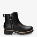 Rym Igloo botas de piel con forro interior de pelo natural. negro