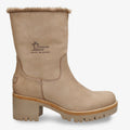 Piola botas de piel con forro interior de pelo. taupe