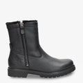 Faruk Igloo botas de piel con forro interior de pelo natural. negro