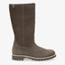 Bambina Igloo botas de piel con forro interior de pelo natural. gris