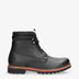 P03 Aviator botas de piel con forro interior de algodón. negro