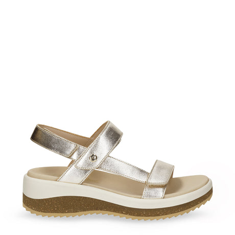 Alana Shine sandalias de piel con forro interior de piel. oro