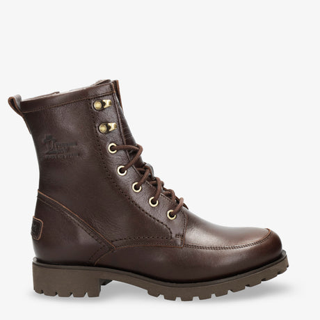 Altea Igloo botas de piel con forro interior de pelo natural. marron