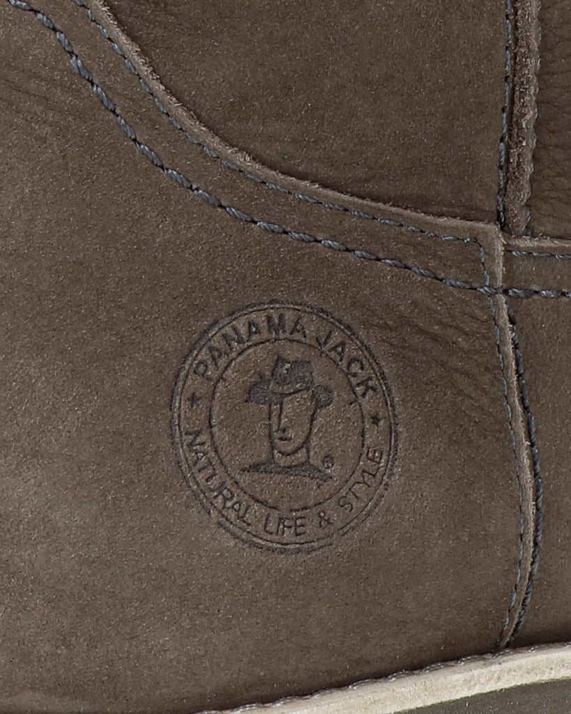 Bambina Igloo botas de piel con forro interior de pelo natural. gris