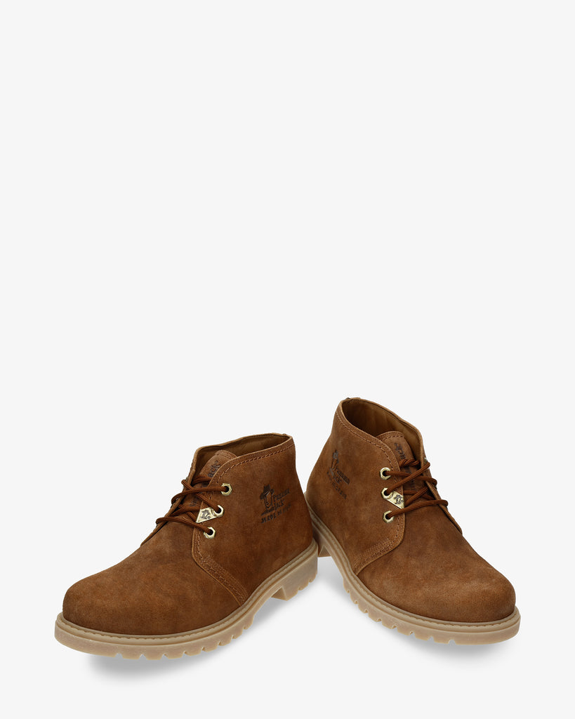 Bota Panama botines de piel con forro interior de piel. cuero