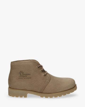 Bota Panama botín de piel con forro interior de piel. piedra