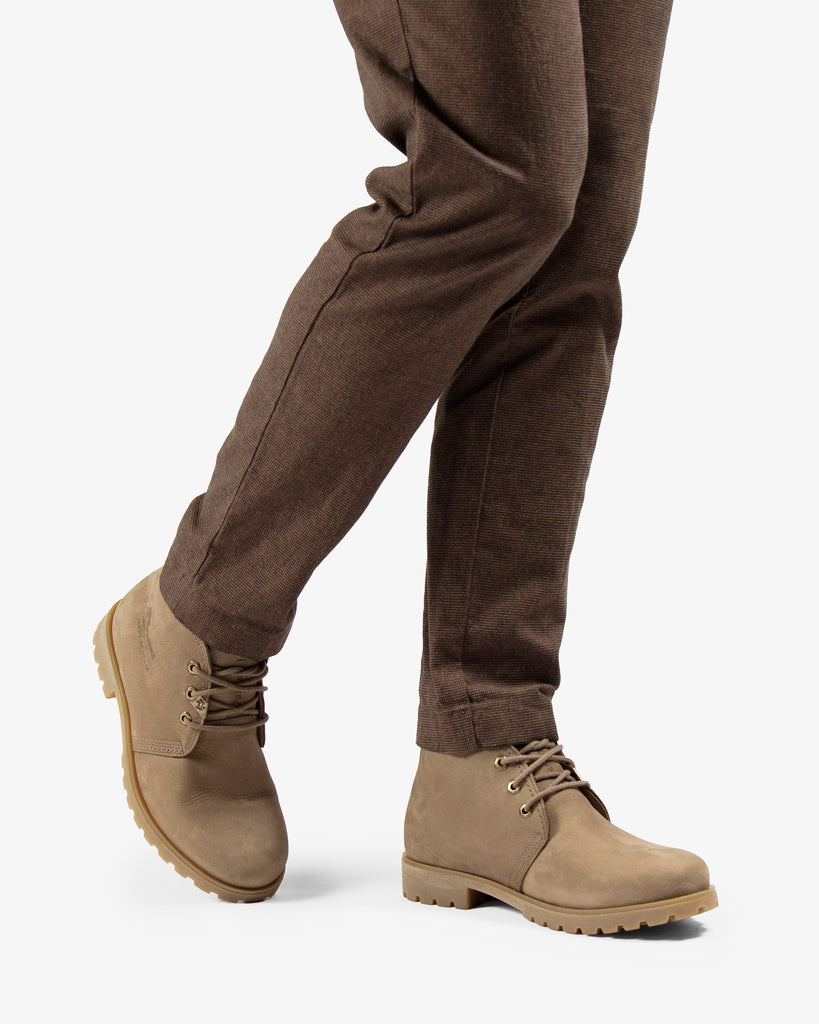 Bota Panama botín de piel con forro interior de piel. piedra