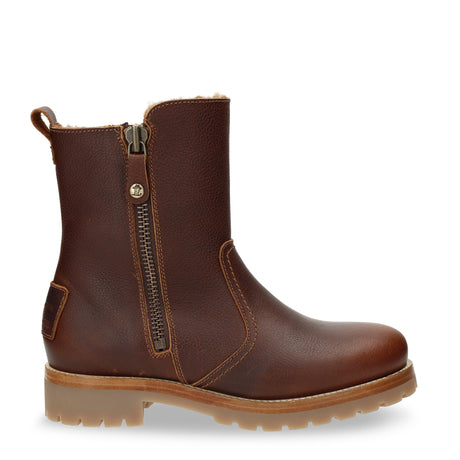 Fabi Igloo botas de piel con forro interior de pelo natural. cuero