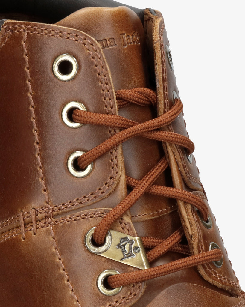 Fargo botín de piel con forro interior de piel. camel