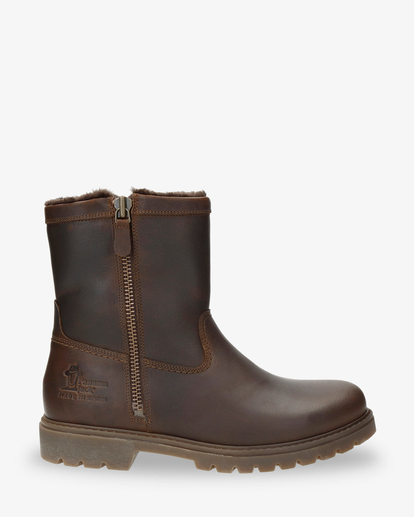 Faruk botas de piel con forro interior de pelo. vison