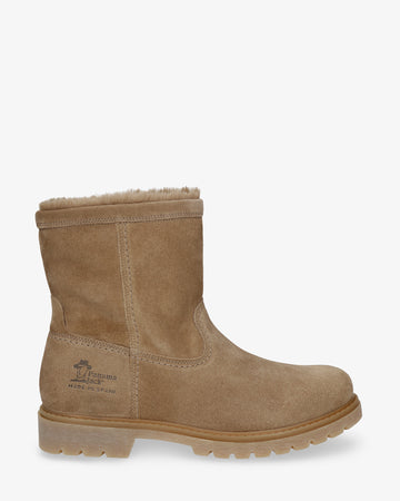 Fedro botas de piel con forro interior de pelo. taupe
