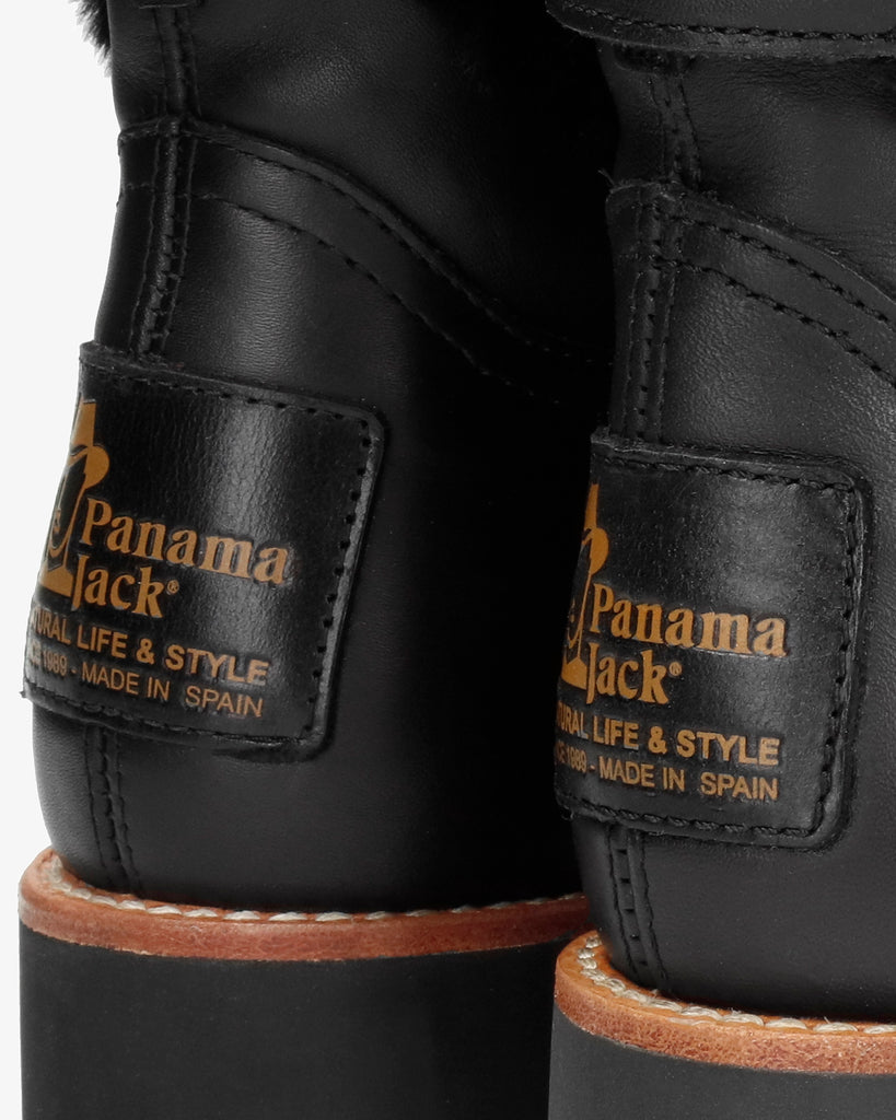 Felia Trav botas de piel con forro interior de pelo. negro