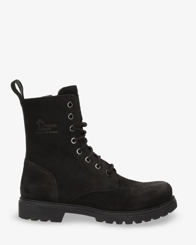 Frisia botas de piel con forro interior de piel. negro