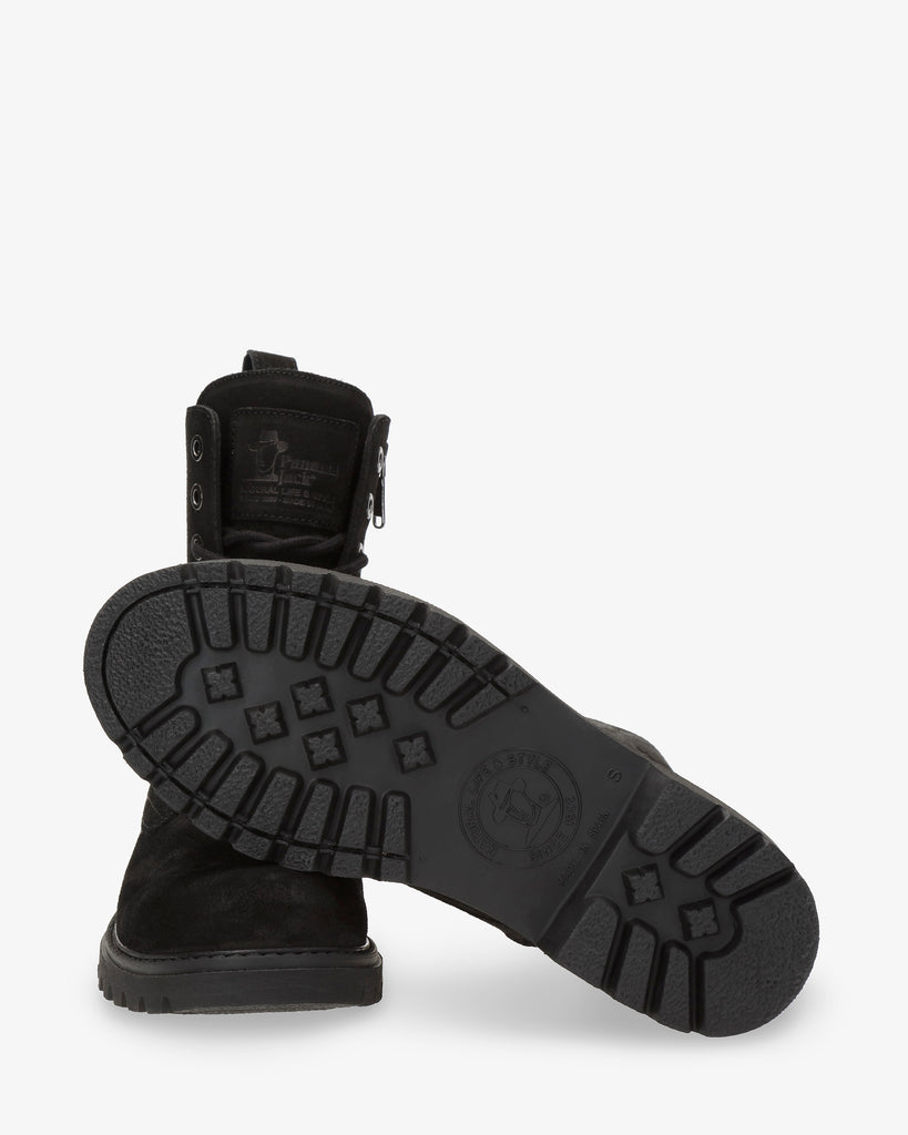 Frisia botas de piel con forro interior de piel. negro