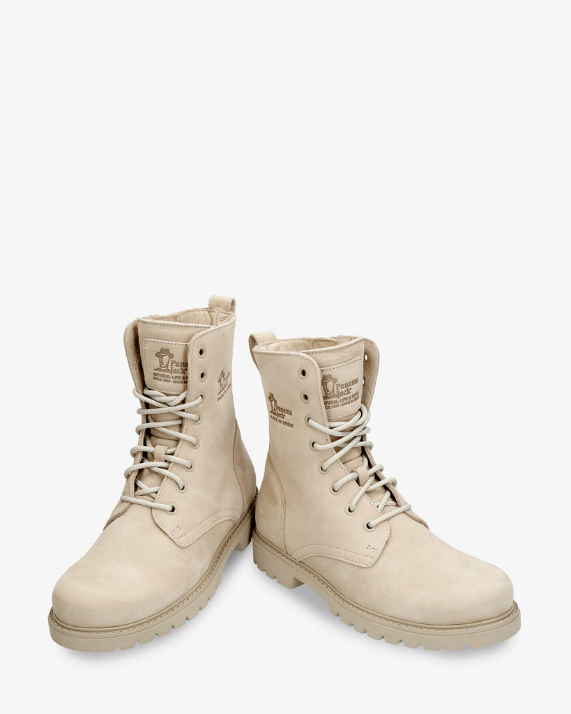 Frisia botas de piel con forro interior de piel. crudo