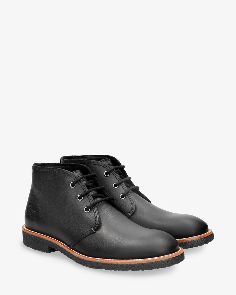 Gael botines de piel con forro interior de piel. negro