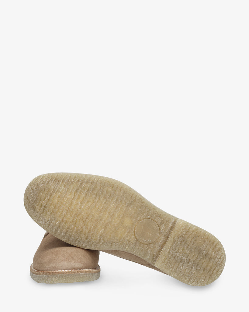 Gante zapatos de piel con forro interior de piel. taupe