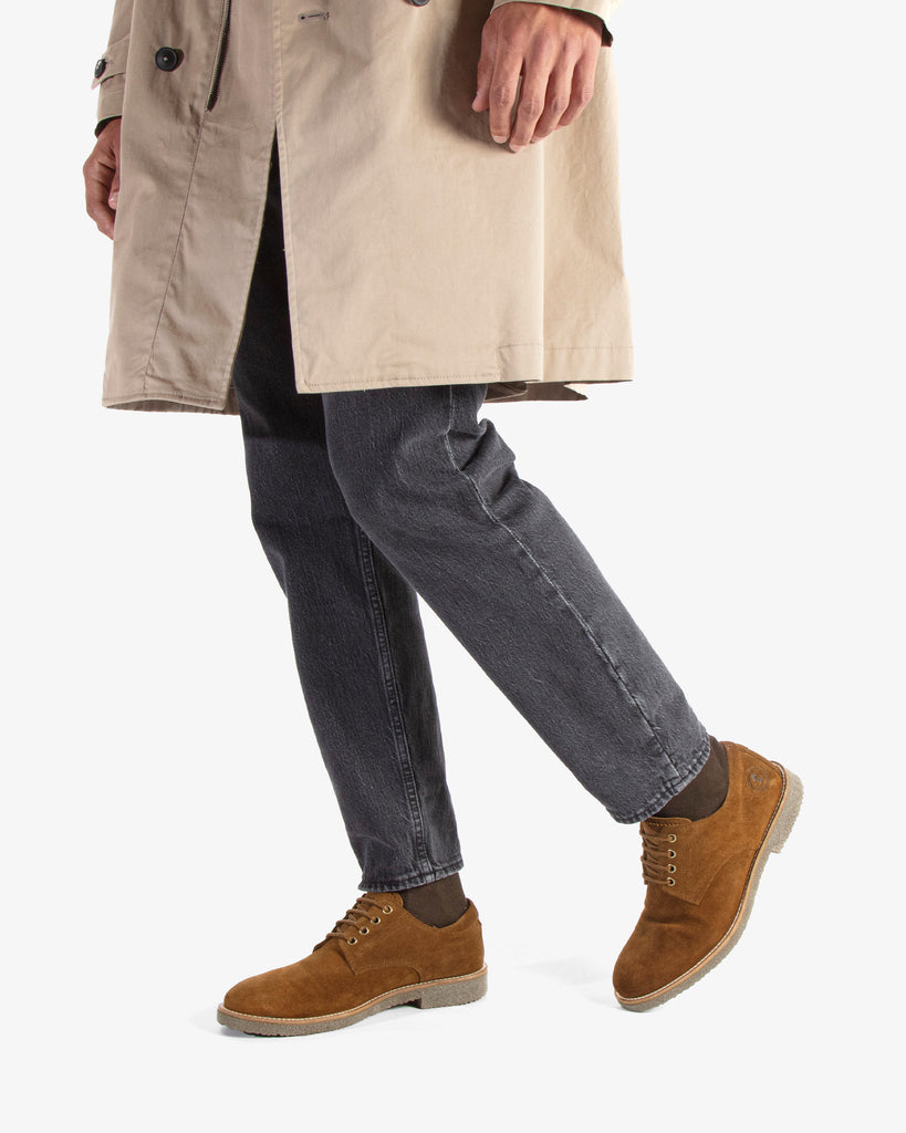 Gante zapatos de piel con forro interior de piel. cuero