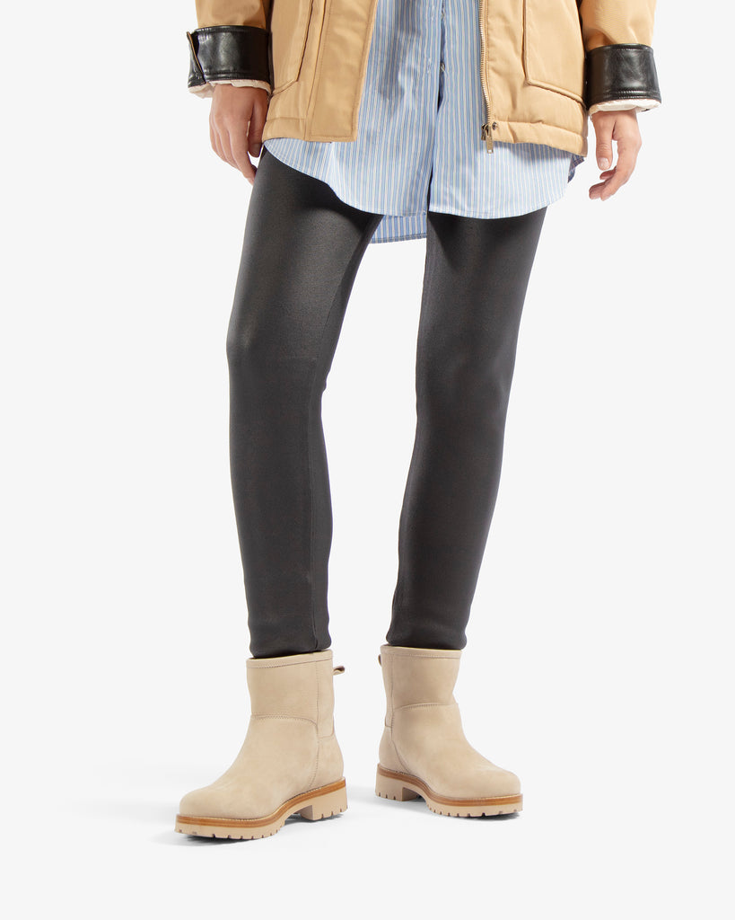 Grace botas de piel con forro interior de pelo. crudo