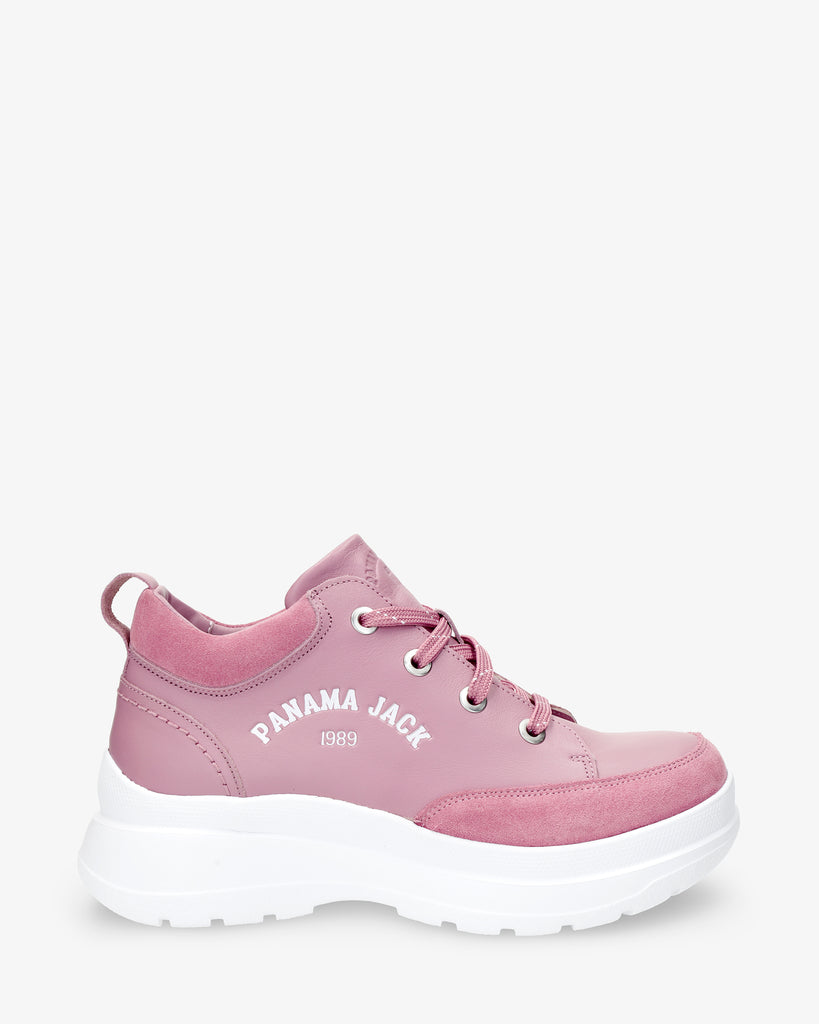Hilda sneakers de piel con forro interior de piel. rosa