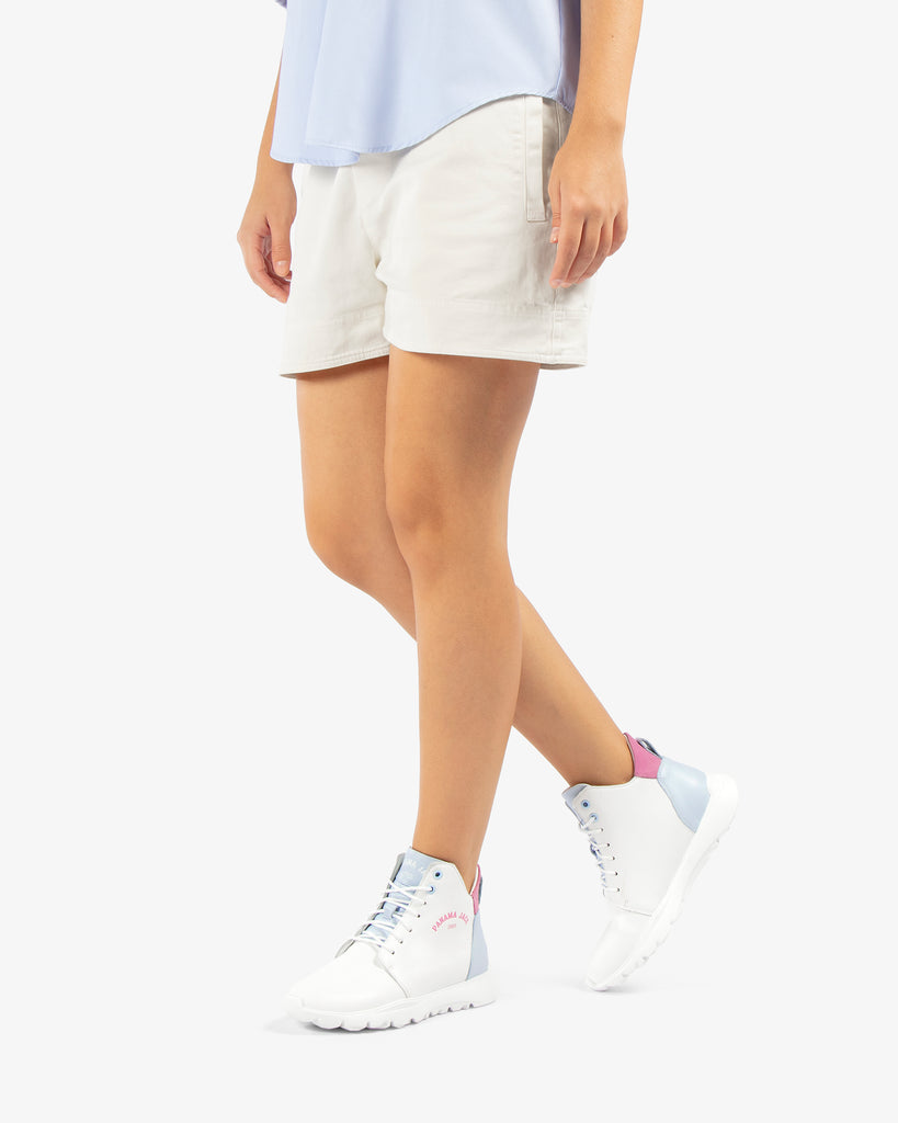 Jayla sneakers de piel con forro interior de piel. blanco