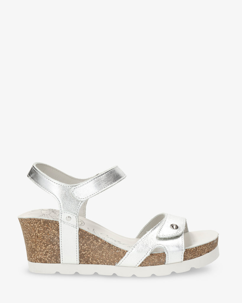 Julia Shine sandalias de piel con forro interior de piel. plata