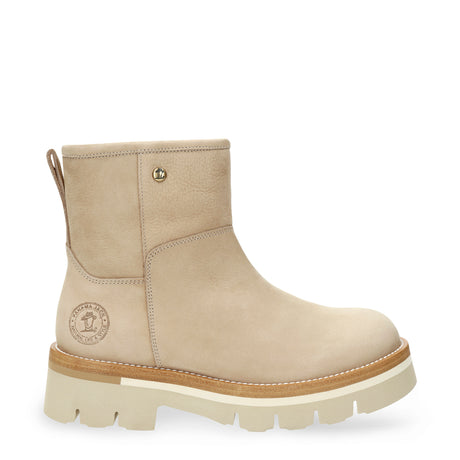 Laia botas de piel con forro interior de pelo. crudo