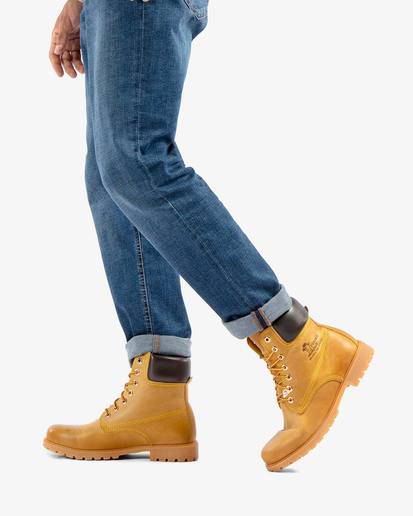 Panama 03 botas de piel con forro interior de piel. vintage