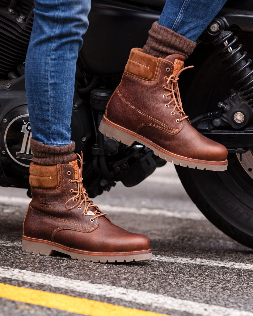 Panama 03 botas de piel con forro interior de piel. cuero