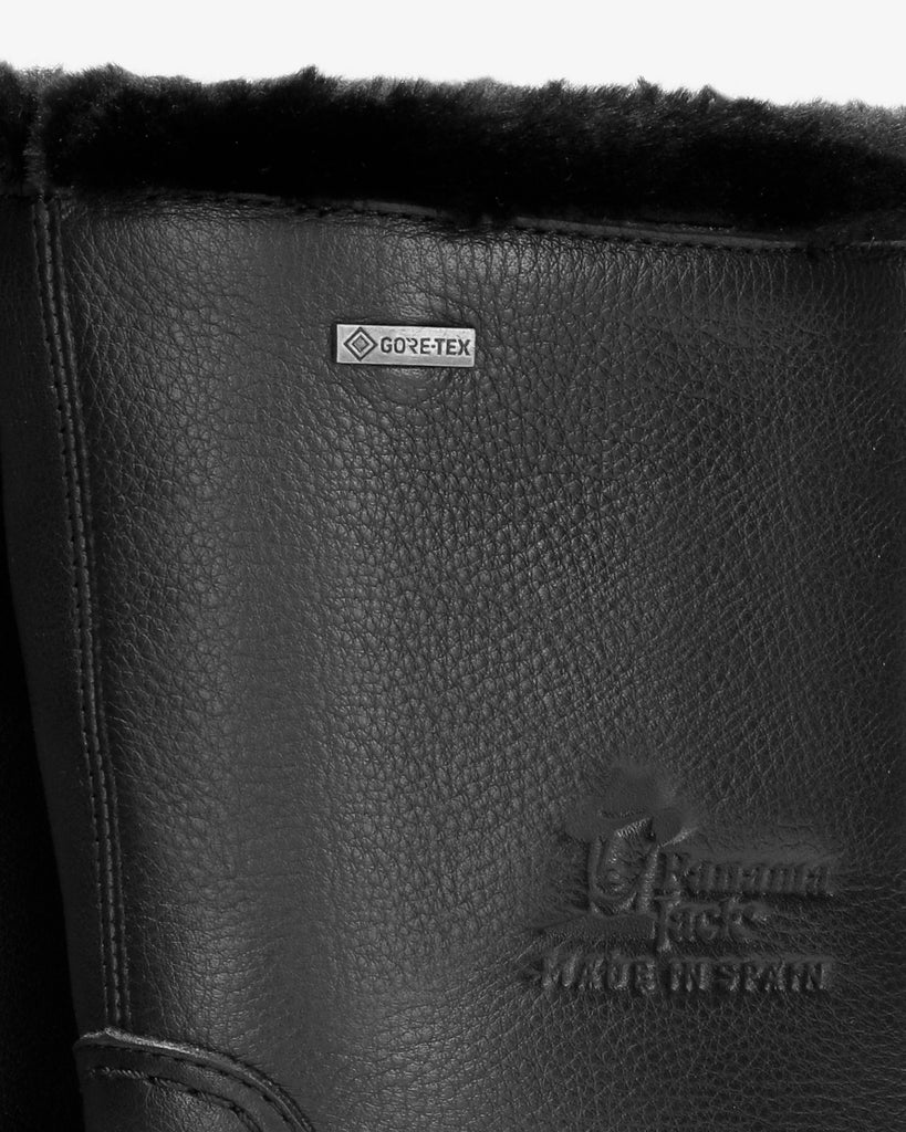 Piola Gtx botas de piel con forro interior de gore-tex® negro