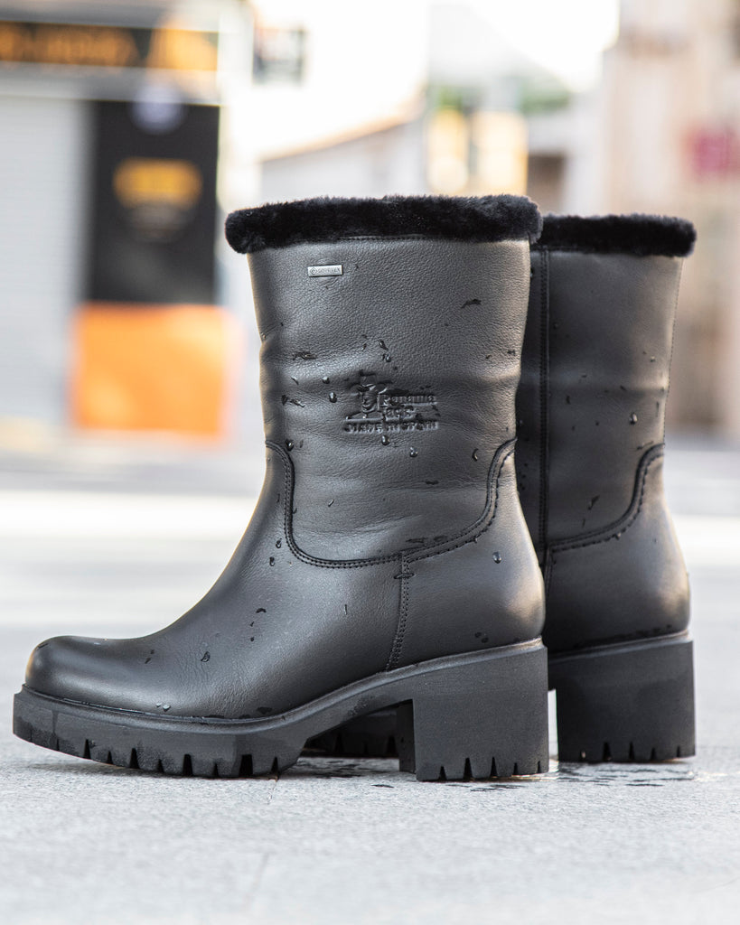 Piola Gtx botas de piel con forro interior de gore-tex® negro