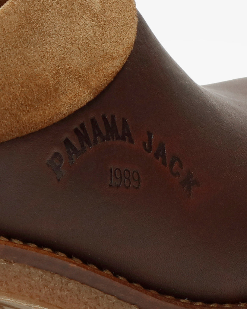 Priana Igloo zueco de piel con forro interior de pelo natural. cuero