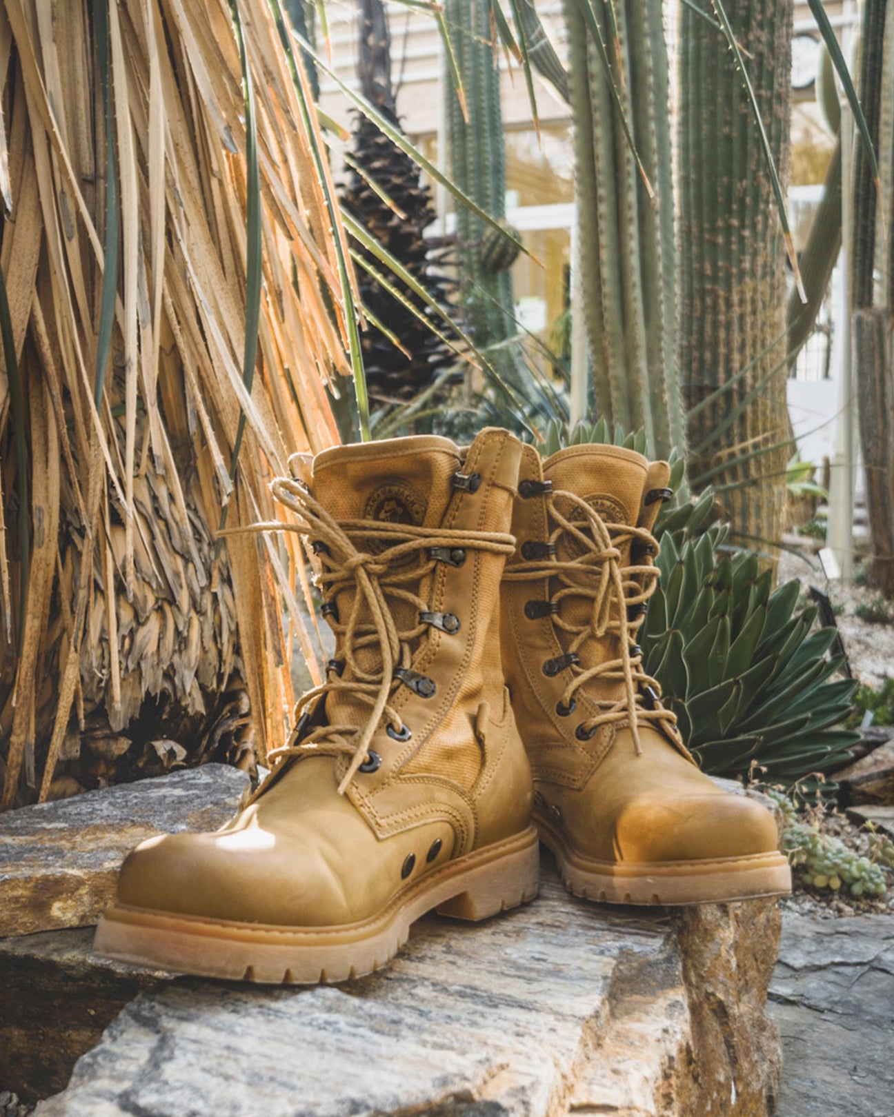 Route Boot botas de piel con forro interior de tejido. vintage