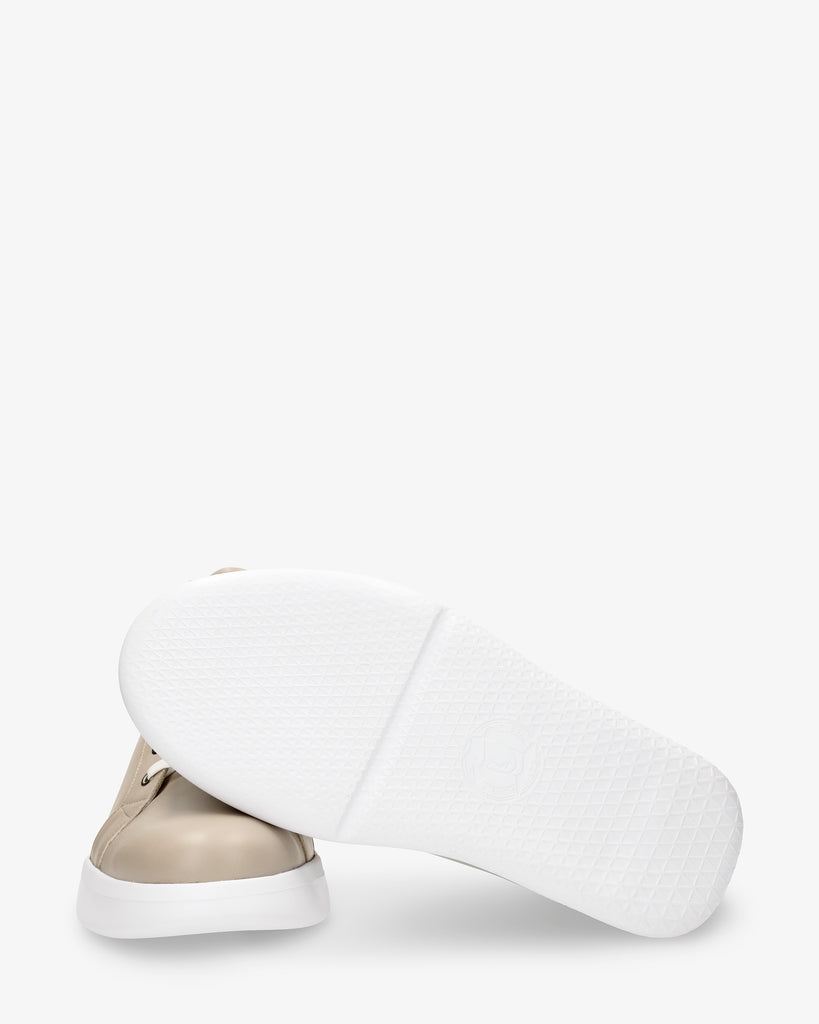 Yaron botines de piel con forro interior de piel. taupe