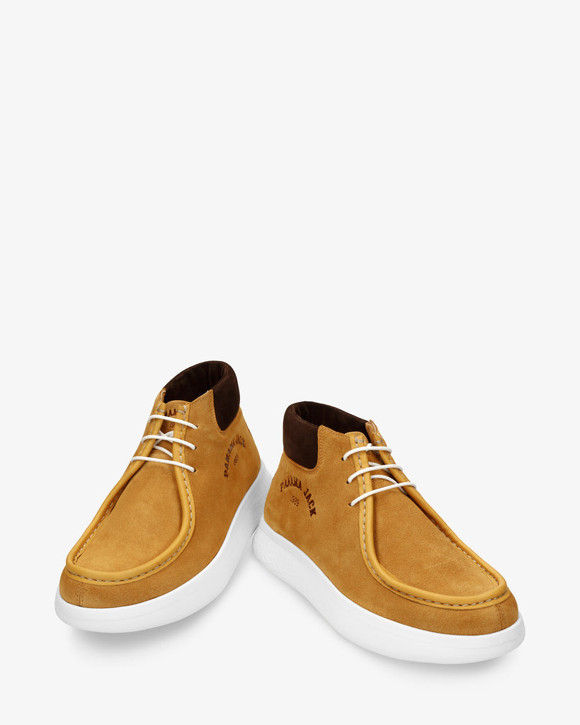 Yordan botines de piel con forro interior de piel. melocoton