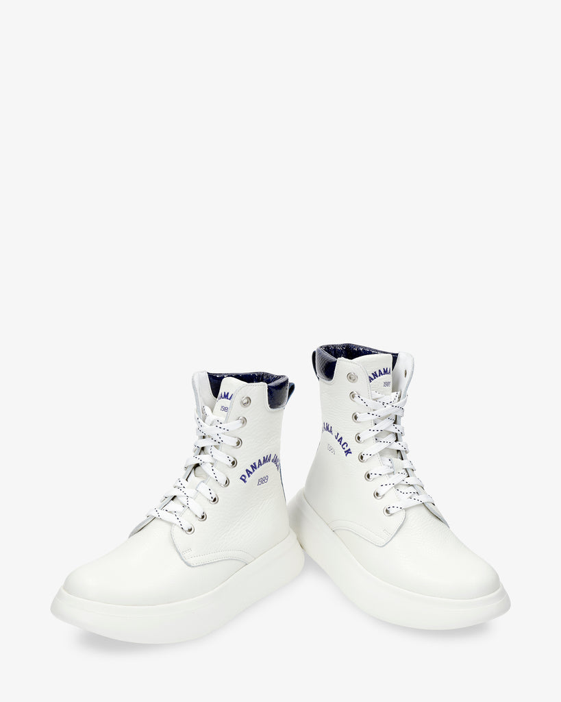 Yuca botas de piel con forro interior de piel. blanco