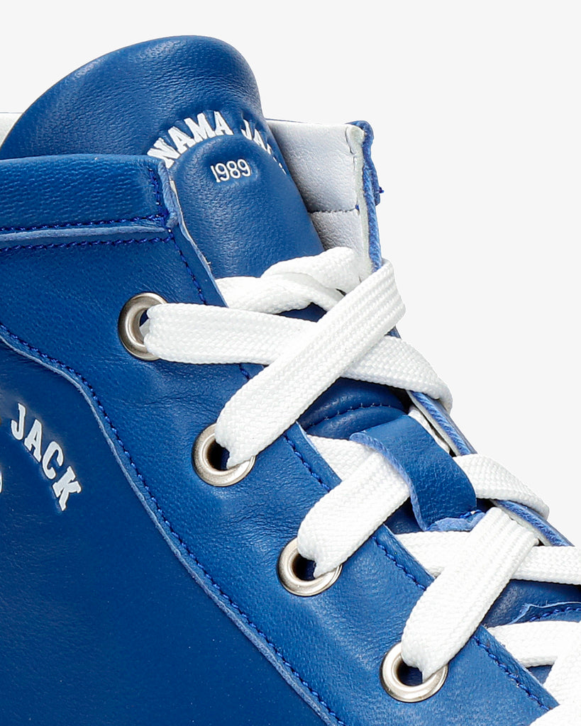 Yumbel botines de piel con forro interior de piel. azul