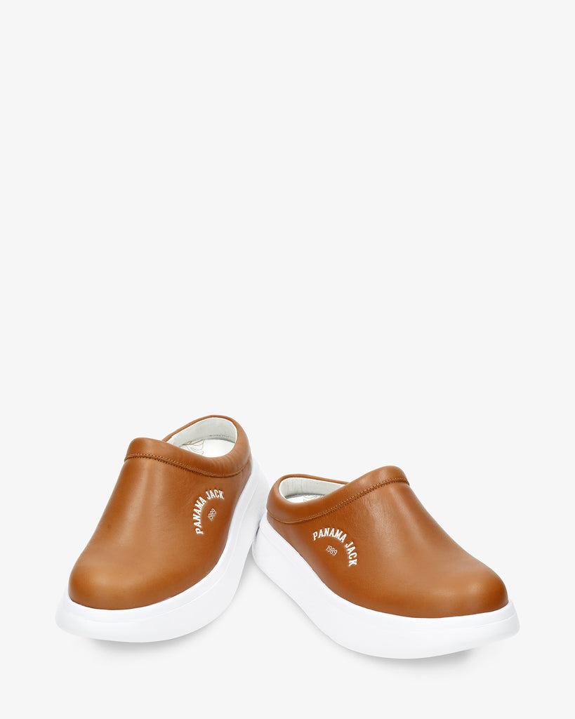 Yuri zueco de piel con forro interior de piel. cuero