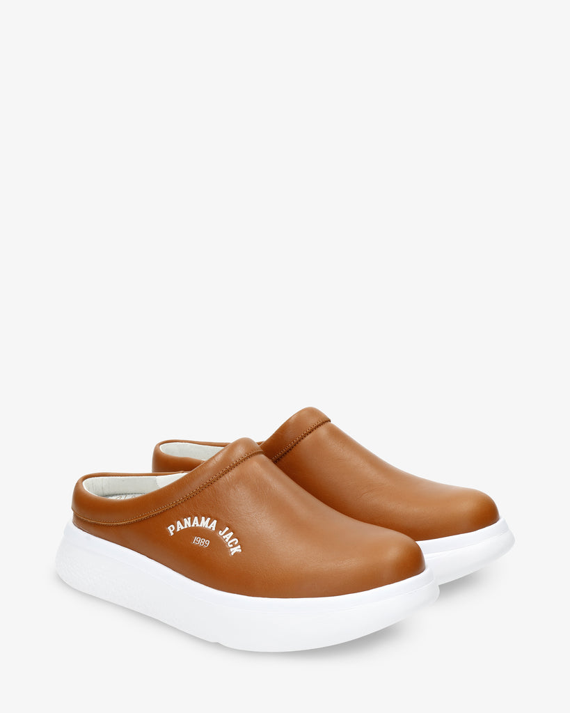 Yuri zueco de piel con forro interior de piel. cuero